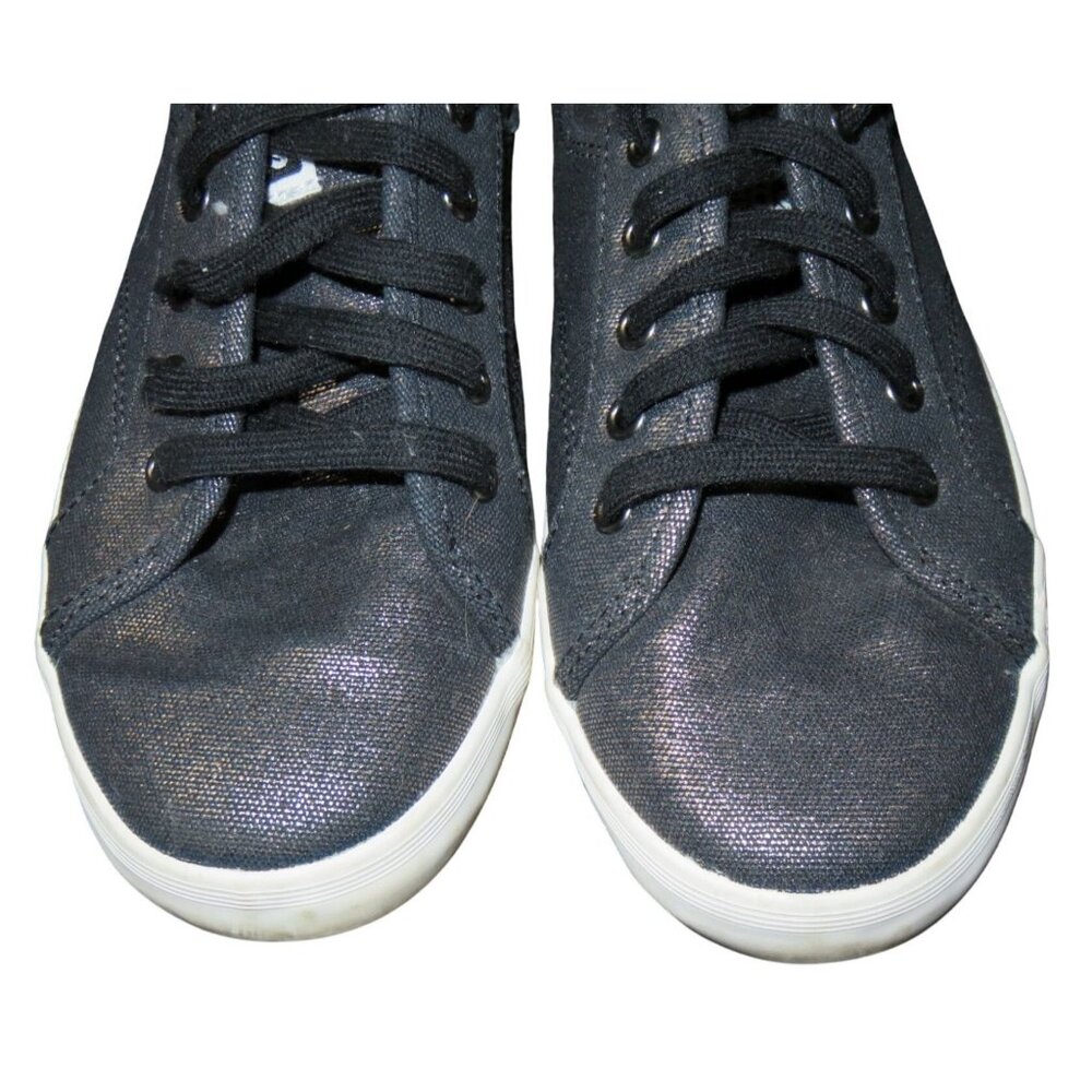 Keds Coursa Gunmetal Silver Metallic Lace Up Sneakers with soft shine size 7 - Picture 2 of 6